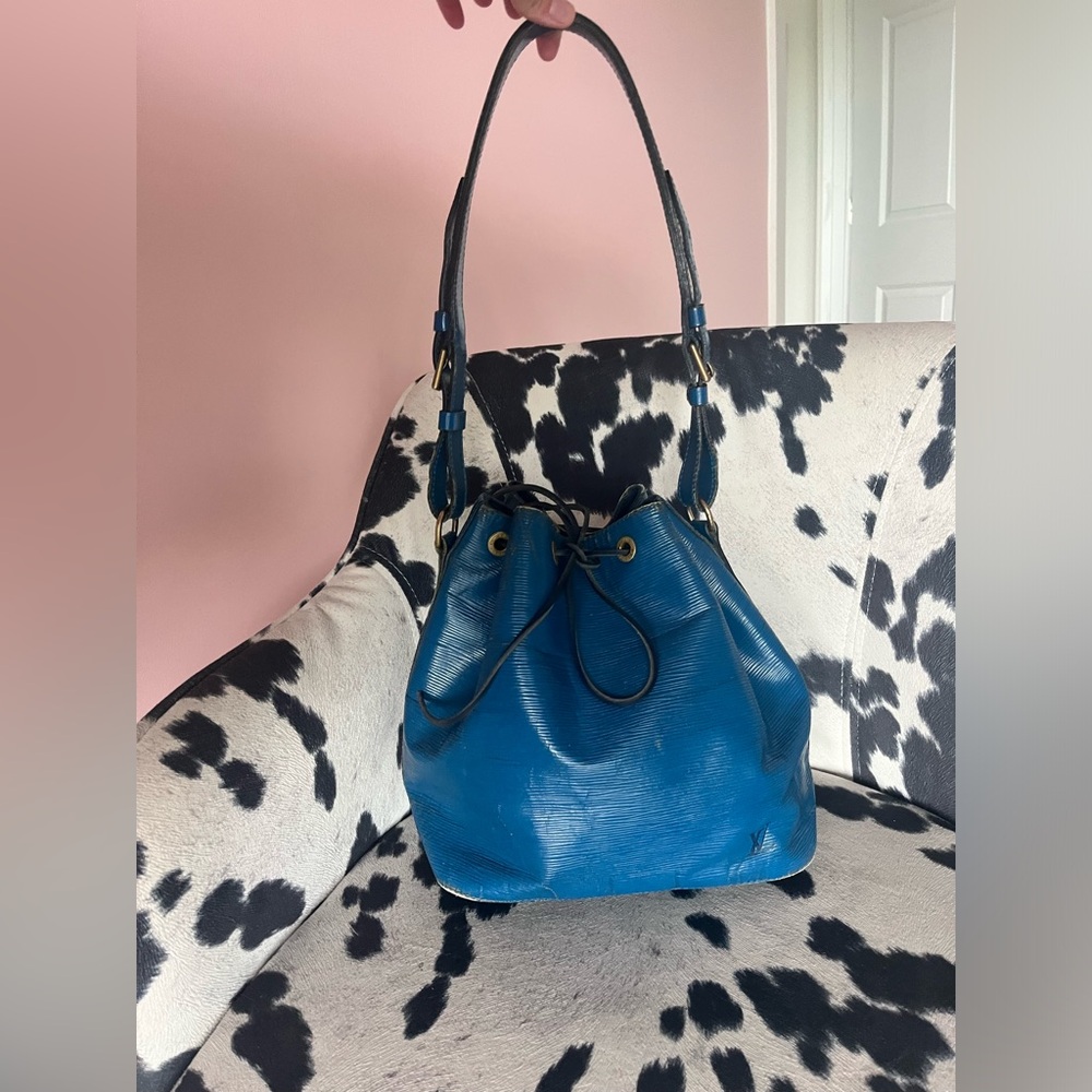 Used Condition- Louis Vuitton Blue Hobo Bag - Picture 10 of 16